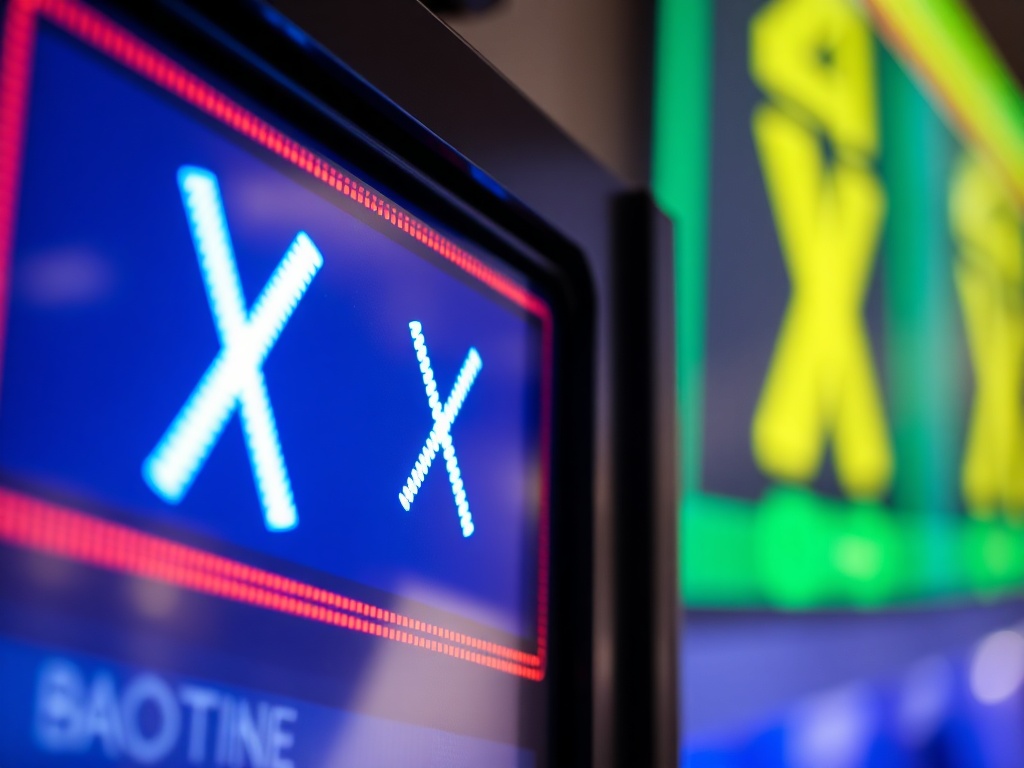 볼링 스코어보드의 각 프레임에 X 표시로 스트라이크가 기록된 장면